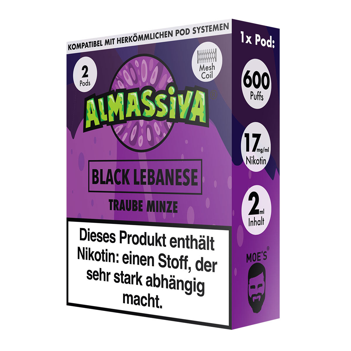 Al Massiva Pod - Black Lebanese - 2er Pack