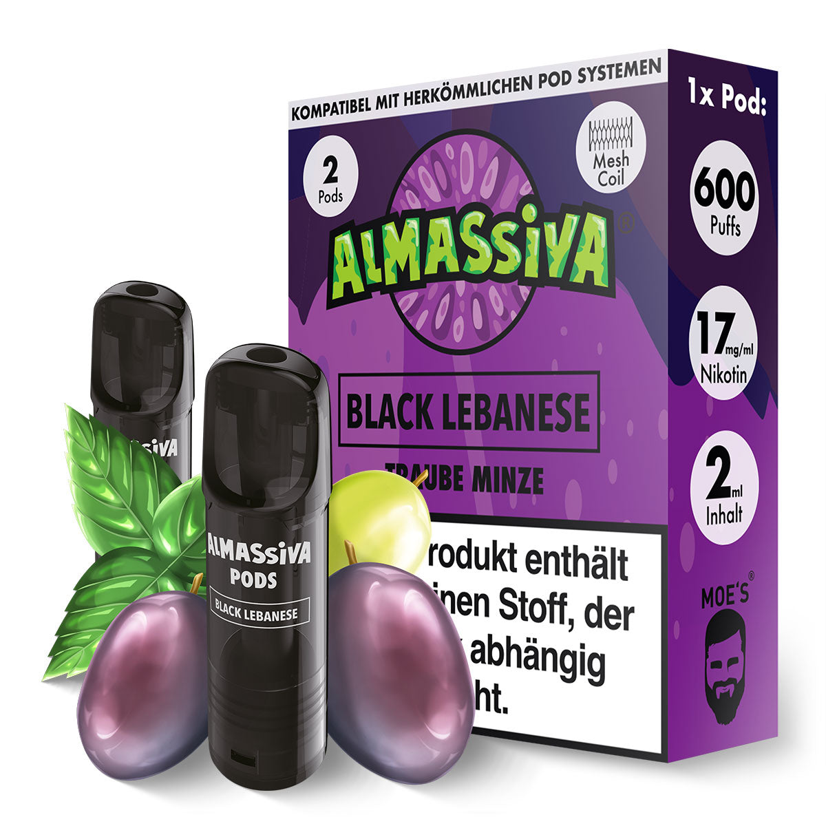 Al Massiva Pod - Black Lebanese - 2er Pack