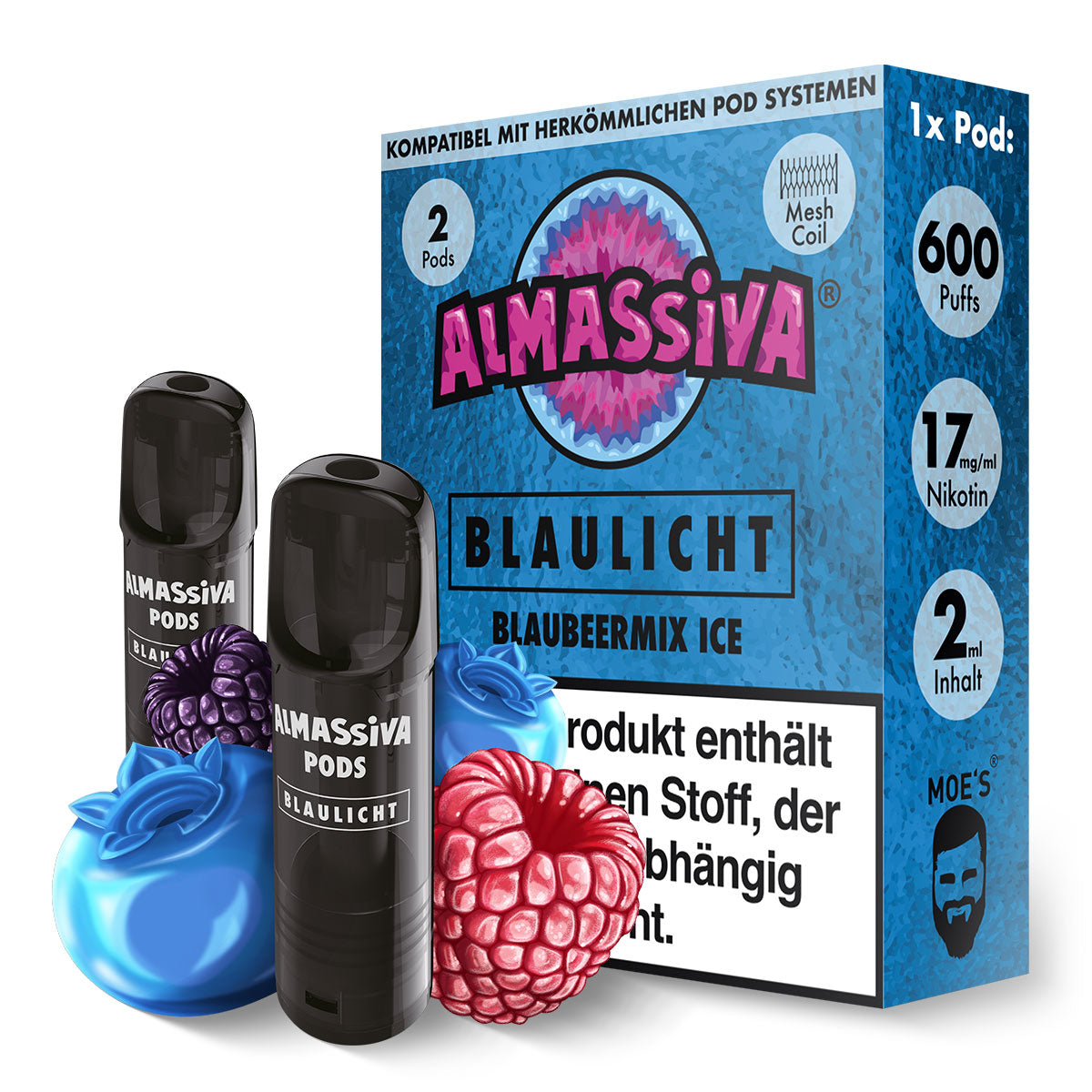 Al Massiva Pod - Blaulicht - 2er Pack