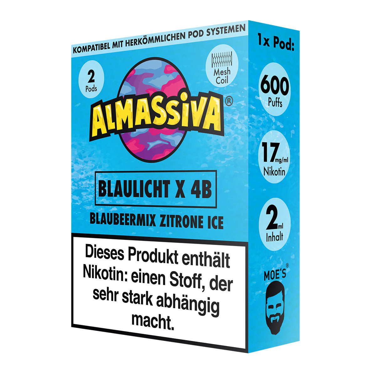 Al Massiva Pod - Blaulicht X 4B - 2er Pack