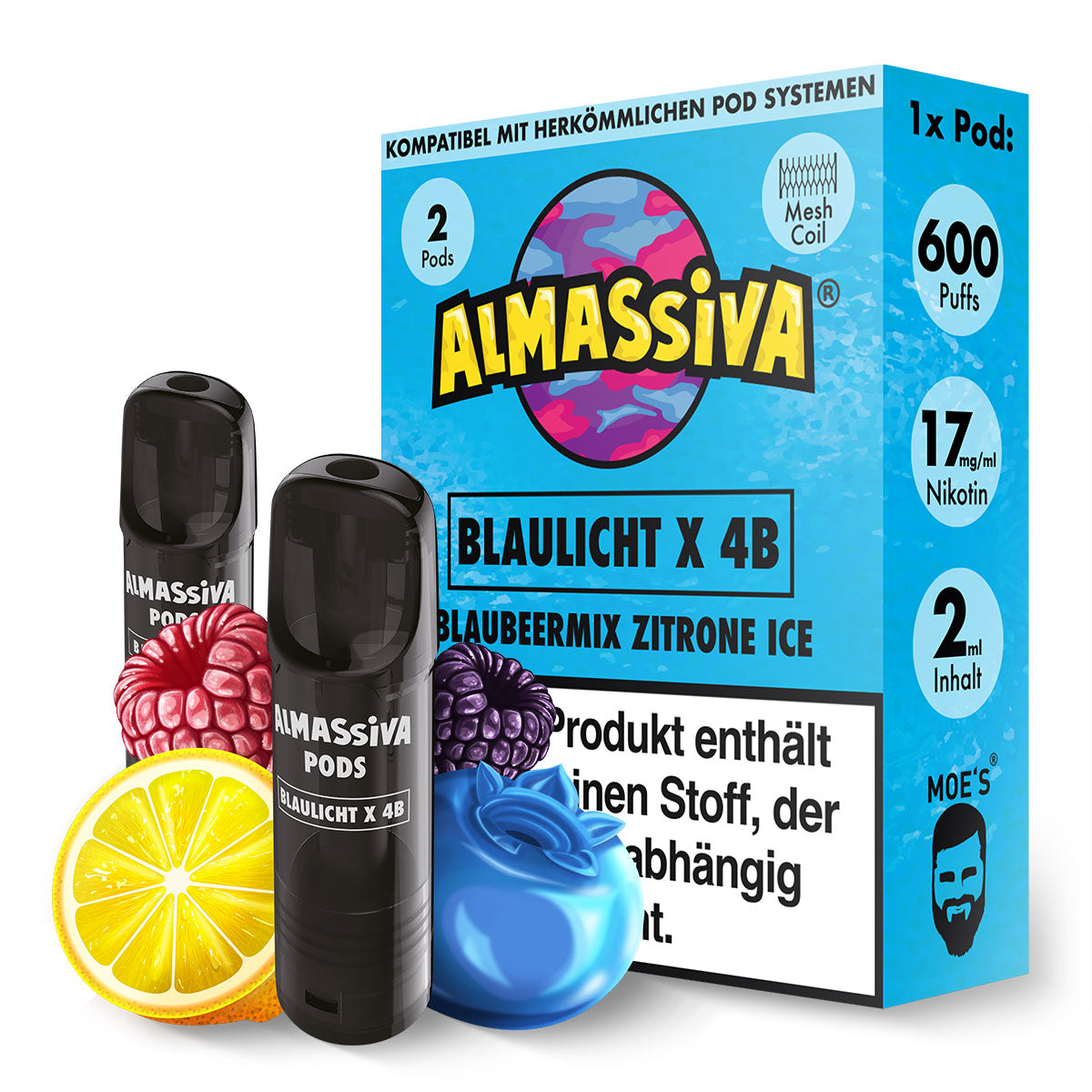 Al Massiva Pod - Blaulicht X 4B - 2er Pack