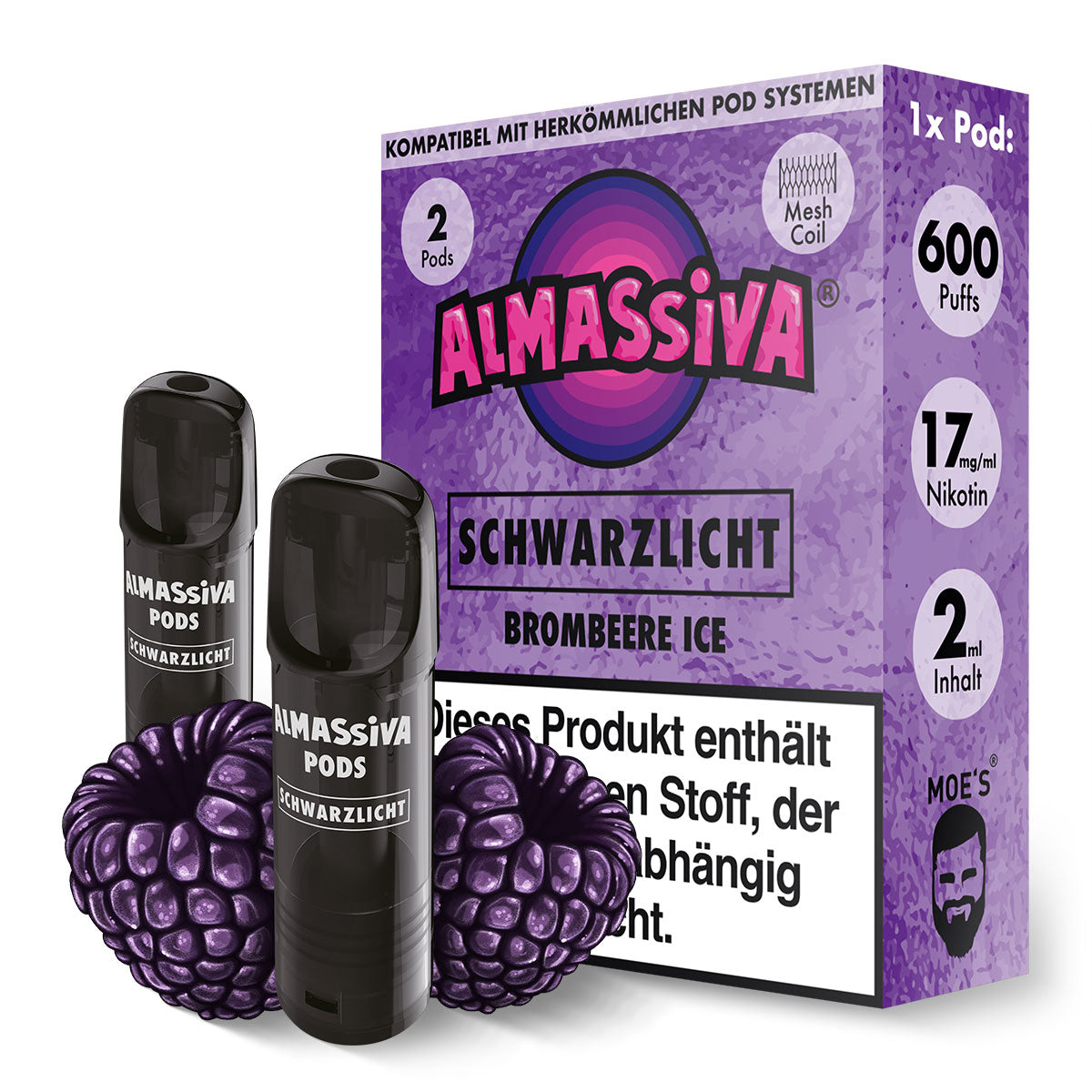 Al Massiva Pod - Schwarzlicht - 2er Pack