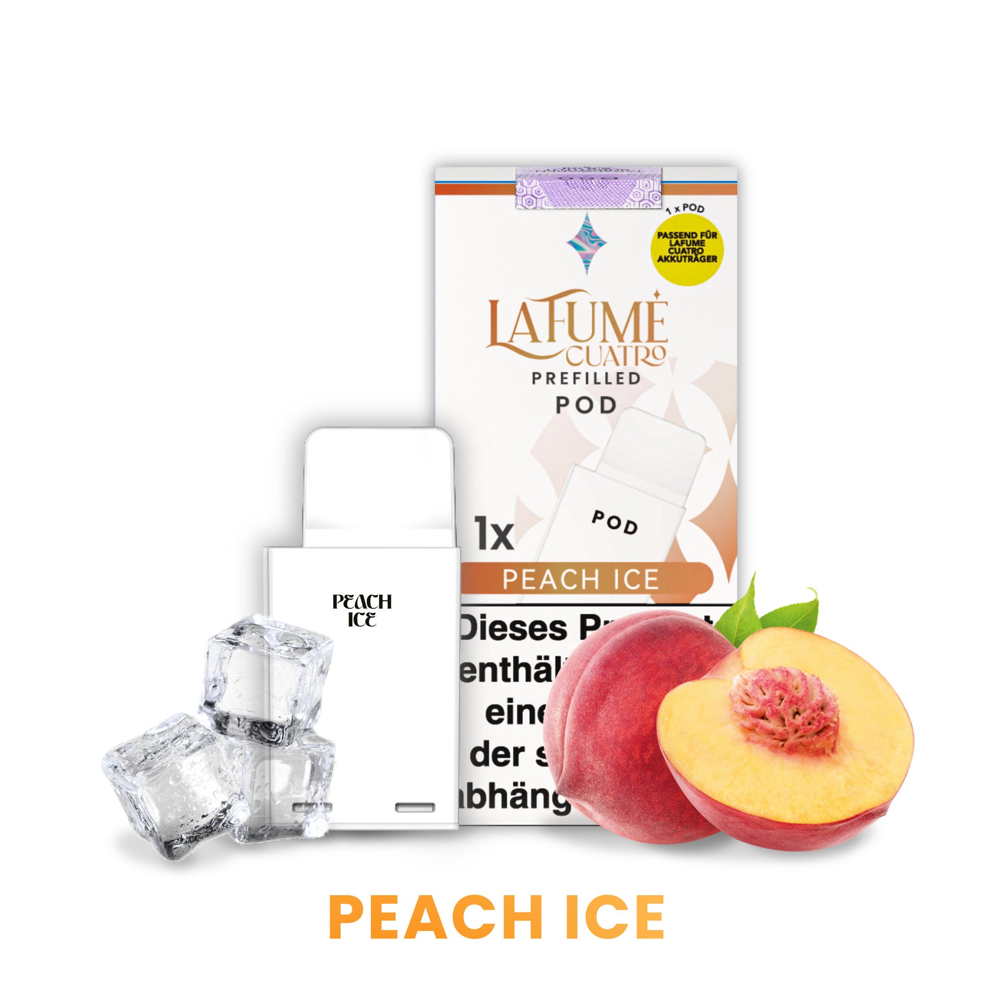 La Fume Cuatro Pod - Peach Ice