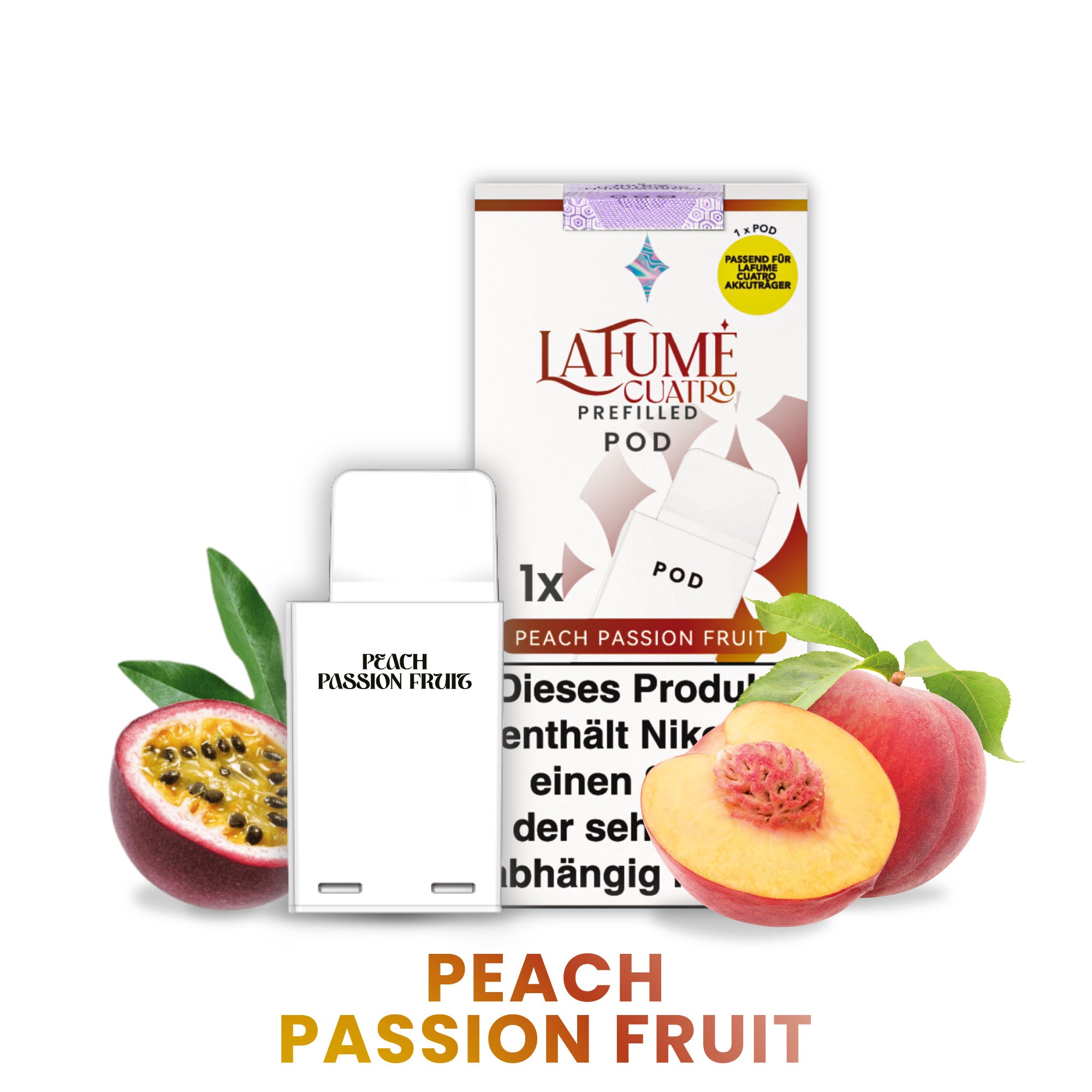 La Fume Cuatro Pod - Peach Passion Fruit