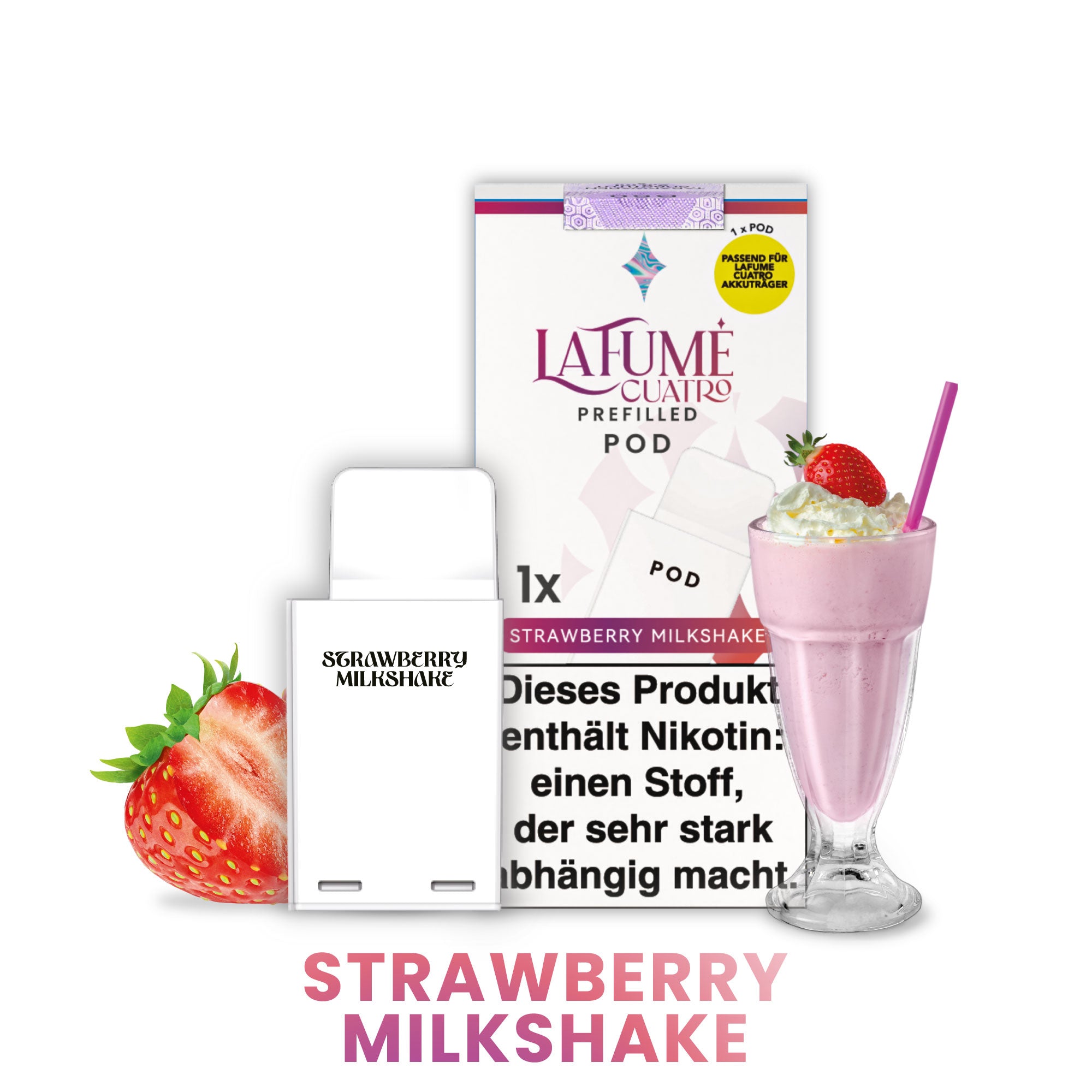 La Fume Cuatro Pod - Strawberry Milkshake