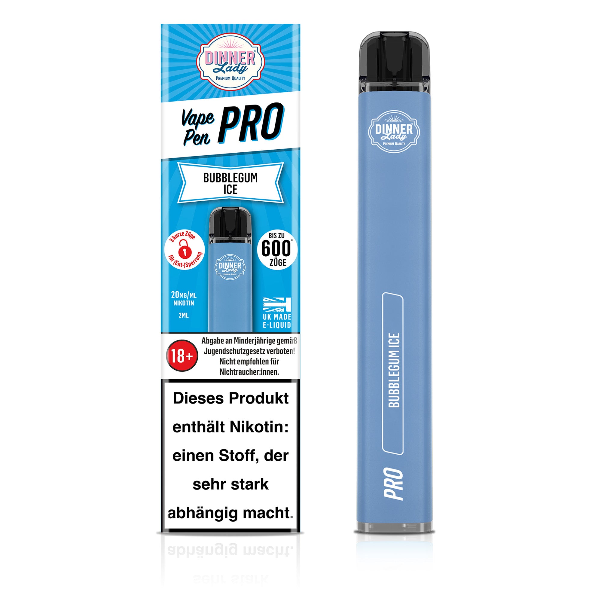 Dinner Lady Vape Pen Pro - Bubblegum Ice