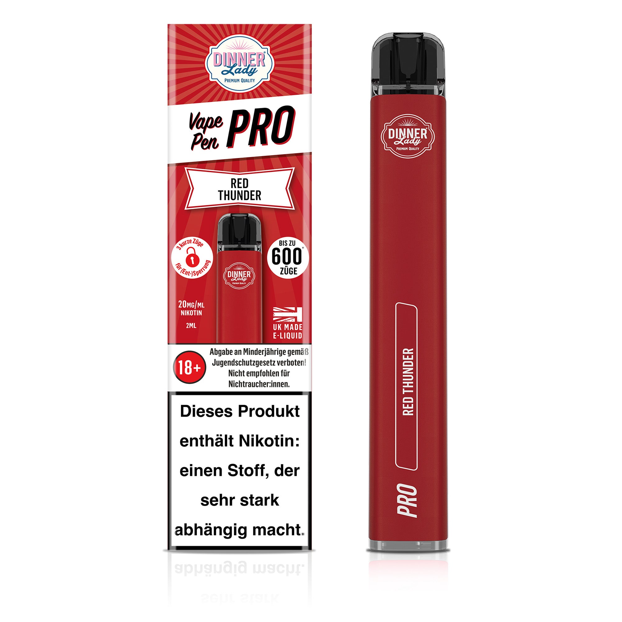 Dinner Lady Vape Pen Pro - Red Thunder