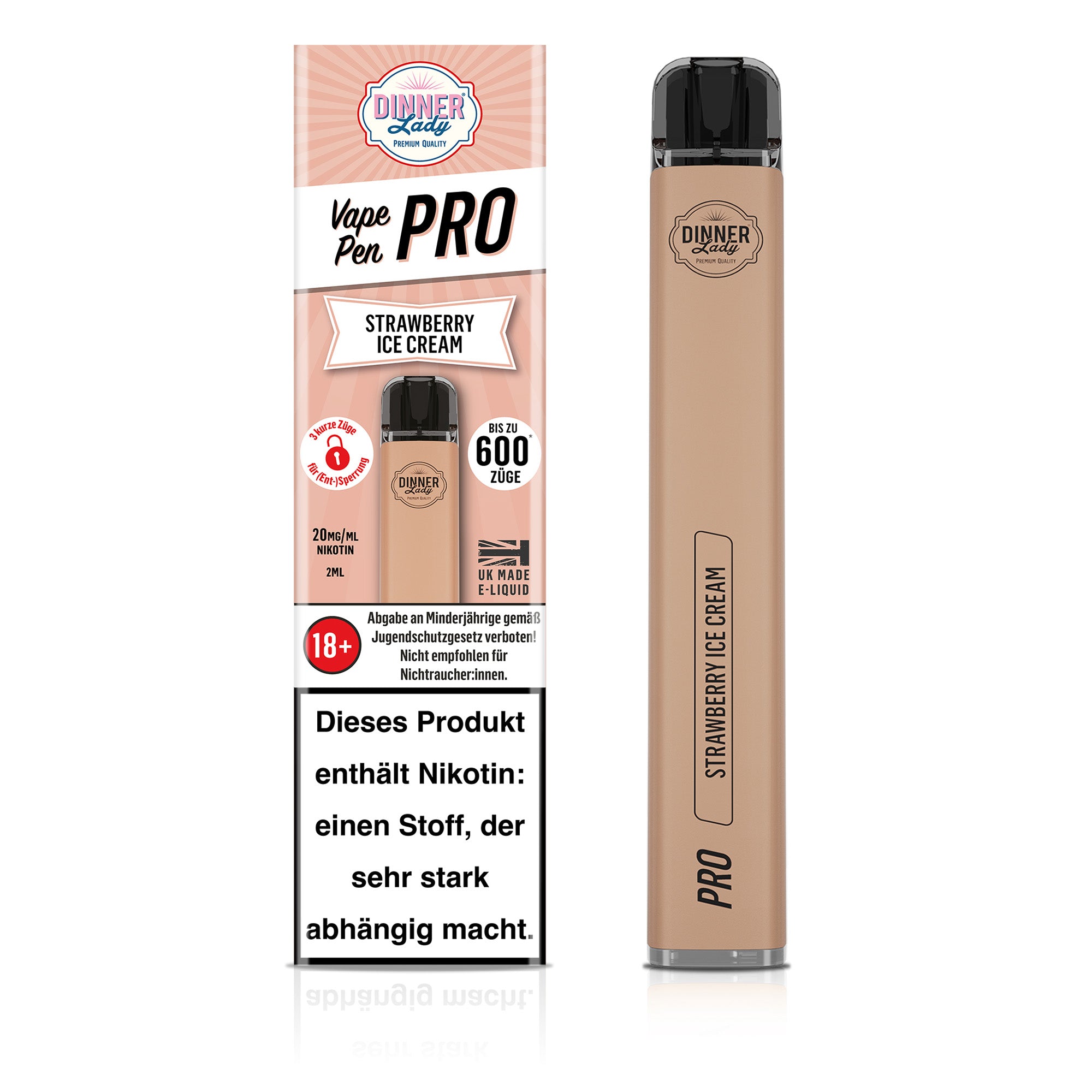 Dinner Lady Vape Pen Pro - Strawberry Ice Cream