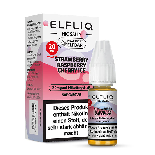 Elfliq by Elfbar - Strawberry Raspberry Cherry Ice / 20mg/ml