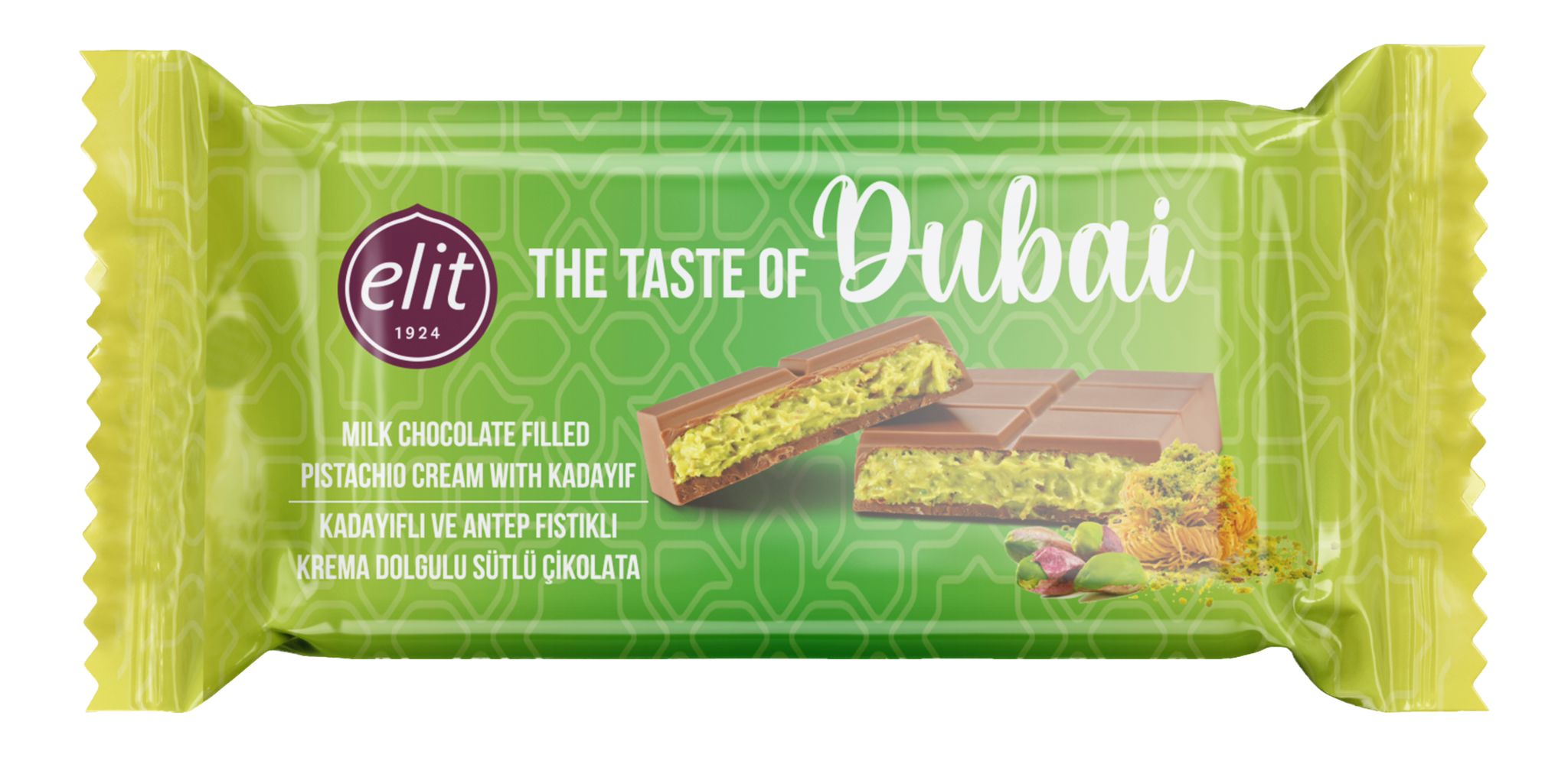 Elit Dubai Schokolade - Pistazien 90g