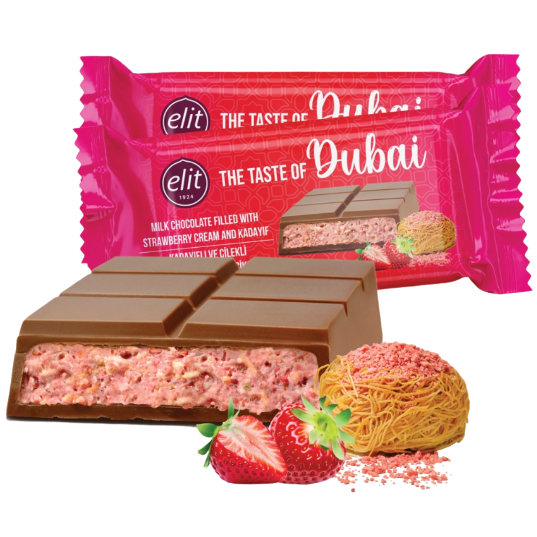 Elit Dubai Schokolade - Erdbeere 90g