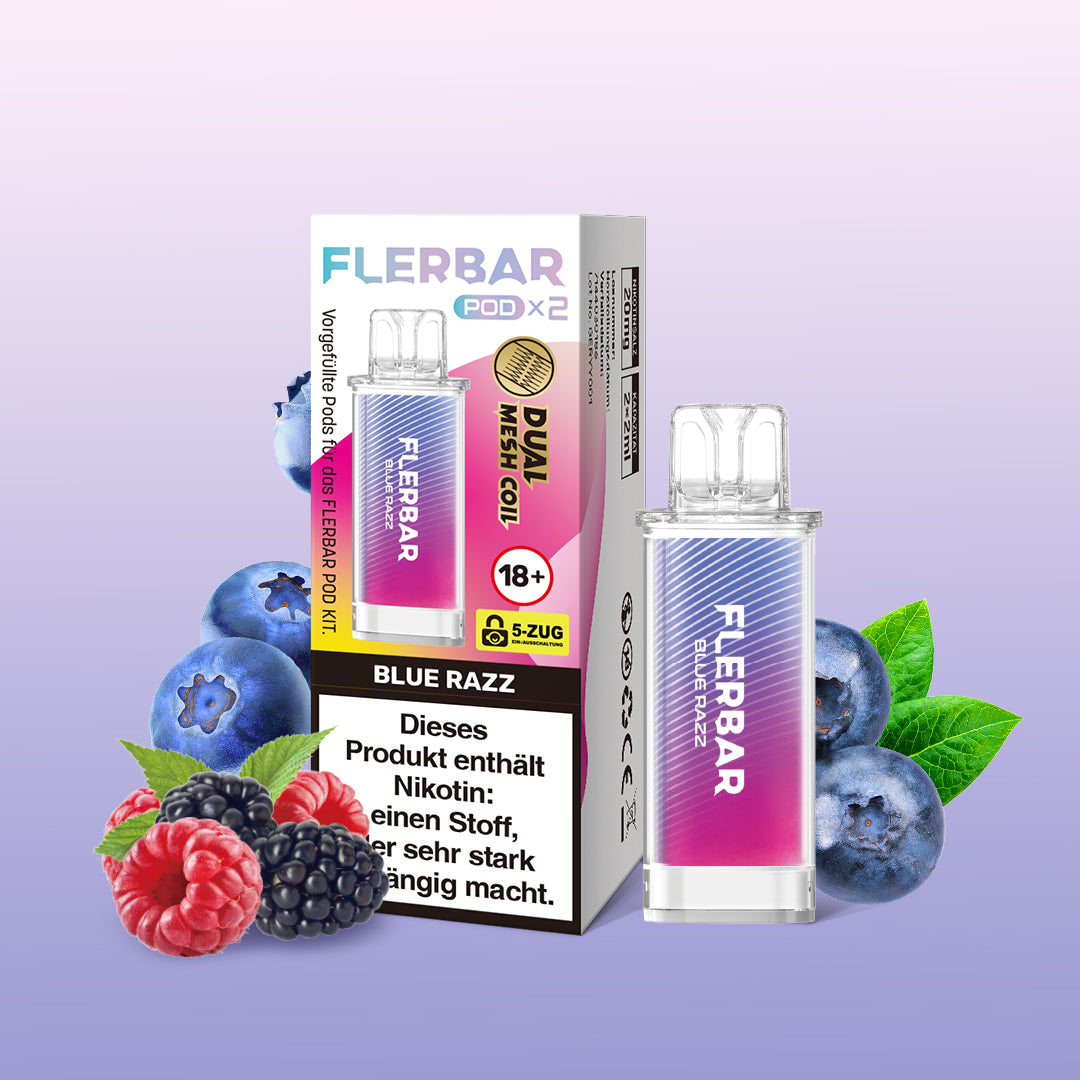 Flerbar Pod - Blu Razz - 2er Pack