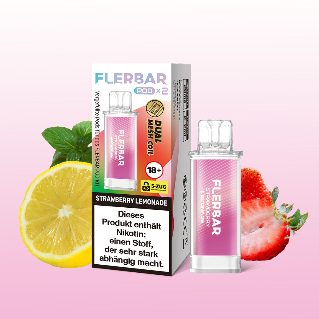 Flerbar Pod - Strawberry Lemonade - 2er Pack