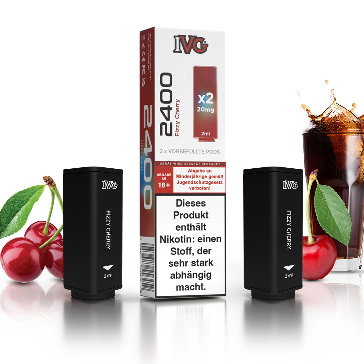 IVG 2400 - Fizzy Cherry - 2er Pack - 4-Pod System